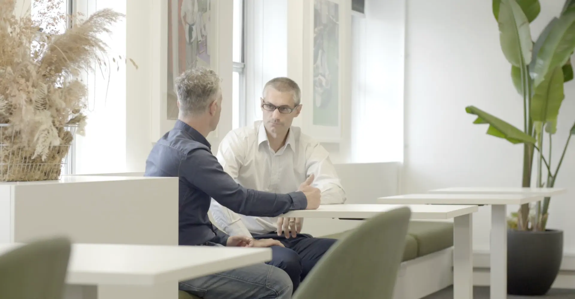 Tom Lebor in an in person mentoring session in Manchester